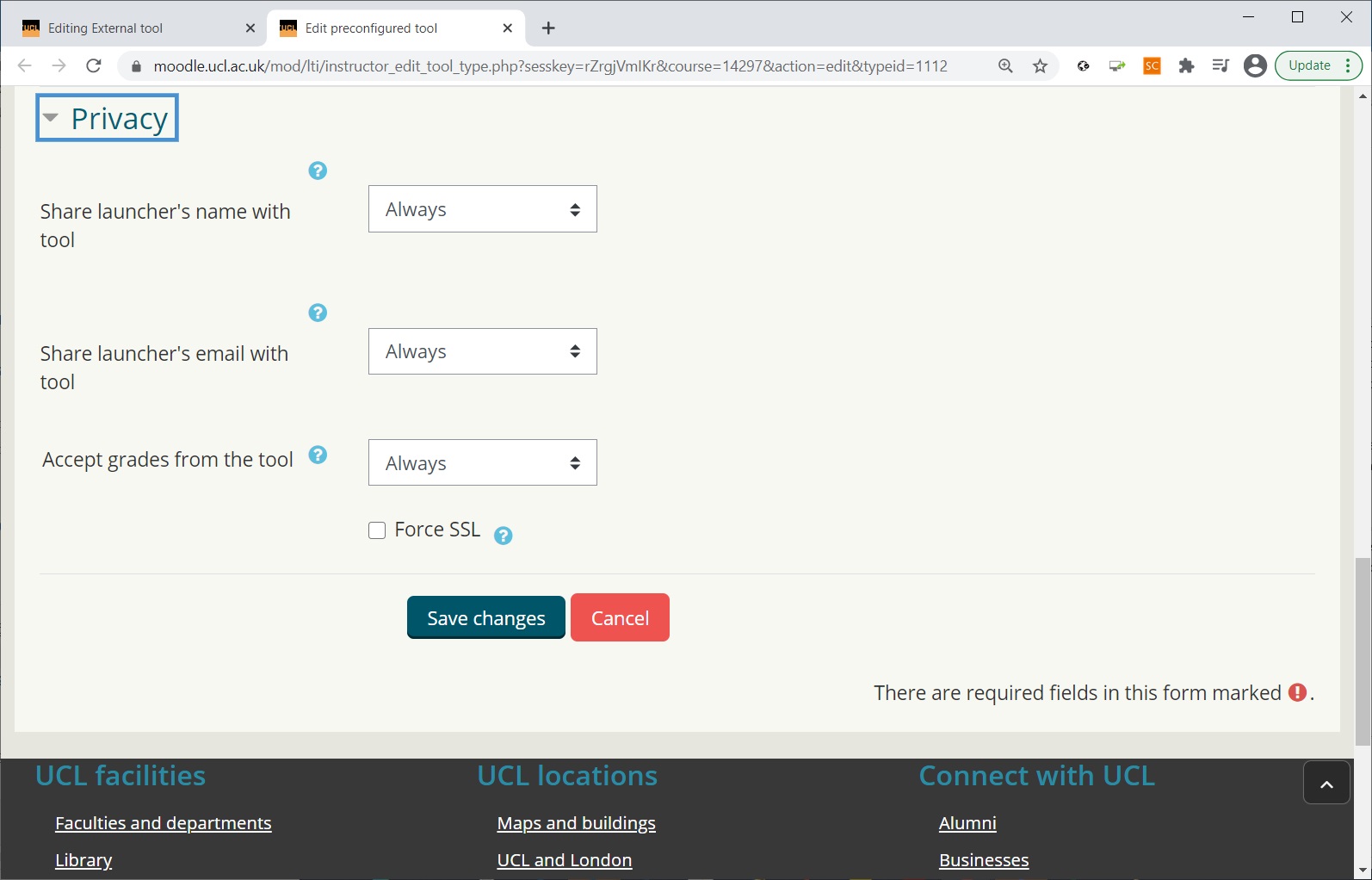 Moodle – Add External tool Manual setup pt 5