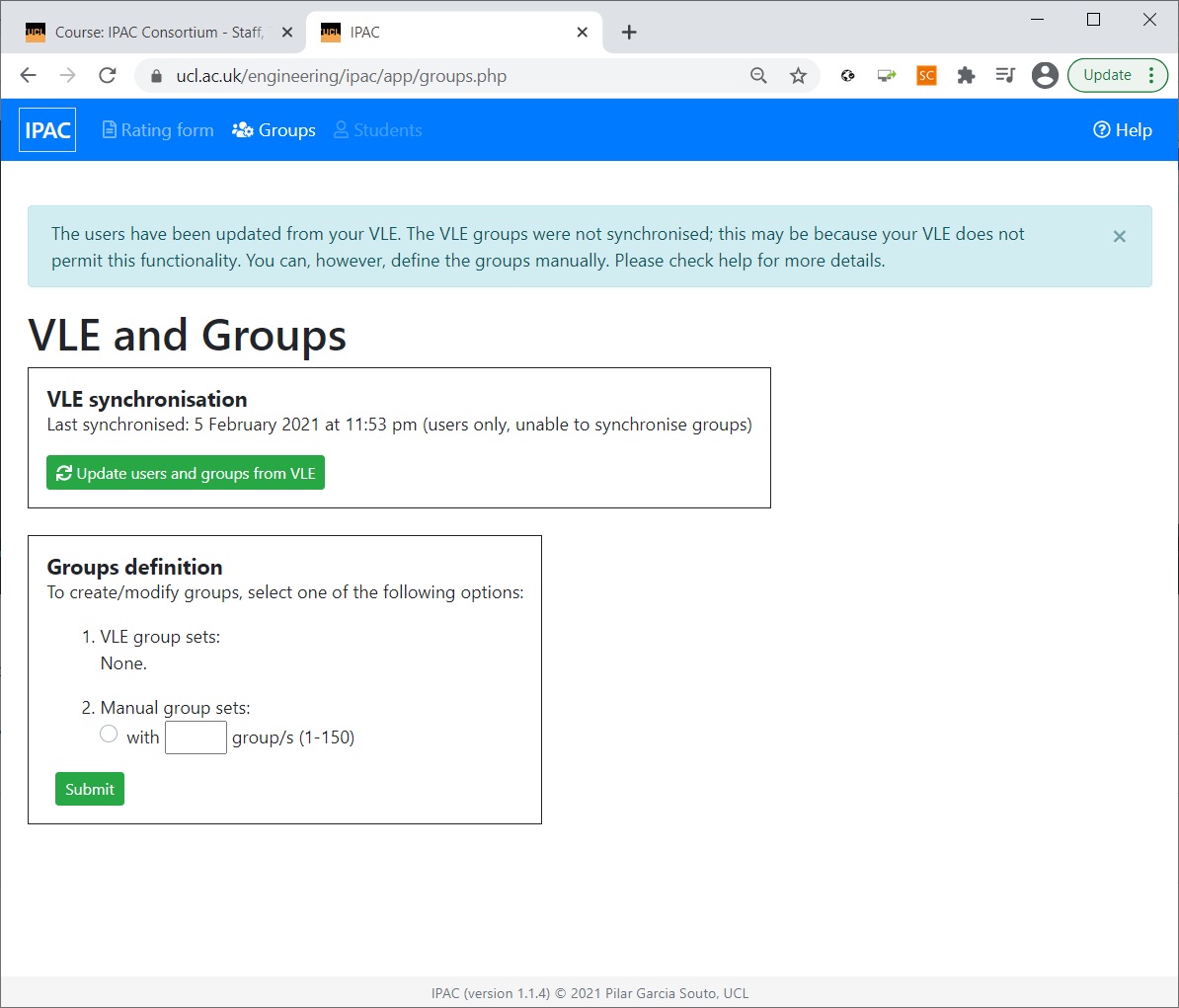 Manual groups set up pt2
